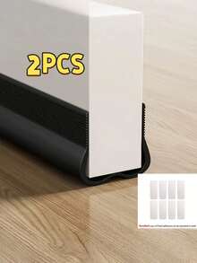 SHEIN 2pcs Adjustable Soft Rubber Door Draft Strips - Waterproof Windproof Noise-Reducing Insect-Proof Sealing Strips, Reusable Adhesive Door Bottom Protectors, Suitable For All Door Types, -Saving Soundproofing - 2pcs - View 11