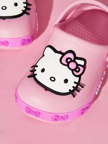 HELLO KITTY AND FRIENDS | SHEIN 可愛粉色兒童涼鞋，卡通花園鞋，透氣快乾，輕量EVA材質，夏季沙灘拖鞋，適合幼童 - 珊瑚粉 - 查看 3