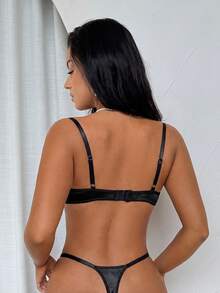 Firerie 2件套紫色浪漫花卉刺绣性感内衣套装（女士款） - 彩色 - 查看 7