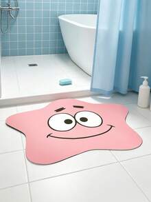 SpongeBob SquarePants | SHEIN 1件特殊造型LOGO裝飾地毯 - 簡約款 - 查看 4