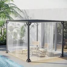 Heavy Duty Waterproof Transparent Tarp With Grommets, Ropes, Reinforced Edges, Tear-Resistant, UV-Resistant, Suitable For Greenhouse, Yard, Garden, Porch, Gazebo, Outdoor - multicolor - View 8