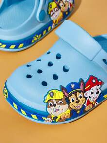SHEIN | PAW Patrol 童趣卡通兒童涼鞋 LED發光園藝鞋，輕量EVA材質，透氣快乾耐穿 - 淺藍色 - 查看 2