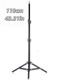 Satu Tripod yang Dapat Diatur dan Kokoh, Tinggi 50/110/160 Cm, Ringan dan Portabel, Cocok untuk Salon Rambut, Cosplay, Pajangan Rumah, Salon Kecantikan, Penataan Wig, Meja Rias, dan Rak Penyimpanan. - Hitam - View 8