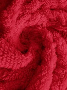 SHEIN Clasi 女款連帽紋理保暖內裡夾克 - 紅色 - 查看 8