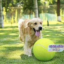 Extra Large Durable Dog Tennis Ball - 24cm, Made Of Rubber, Suitable For Large Dogs Interactive Toy, Ideal For Outdoor Games - Multicolor - View 1