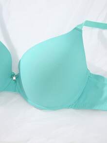 Nora Wilde 1pc Plus Size Underwire Bra - Mint Blue - View 3