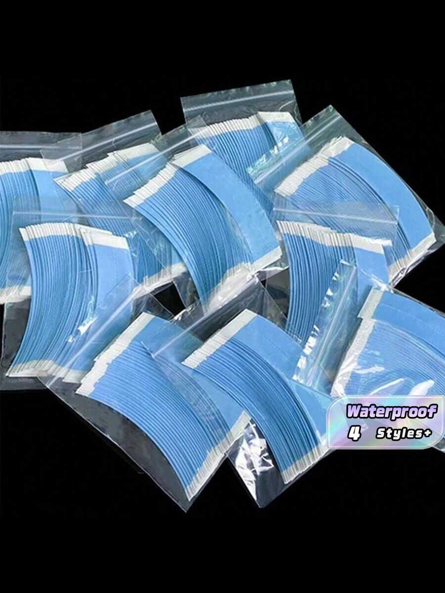 36/50/72/150片防水黏性蕾絲前緣髮帶,蕾絲接髮膠帶,適用於接髮、蕾絲前緣髮片支撐,接髮片 - 藍色 - 查看 1
