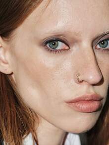 MortiRose 1pc Unique U-Shaped Cross Design Cubic Zirconia Nose Ring, Fake Nose Piercing For Women - Nose Cuff - View 4
