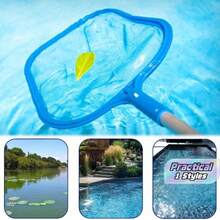 Five-Section Threaded Rod + Short Net Pool Skimmer Net With Telescopic Aluminum Pole - Heavy Duty Fine Mesh Leaf Rake For Swimming Pools, Spas, Hot Tubs, Durable Plastic Frame, Easy To Clean And Store - multicolor - View 1