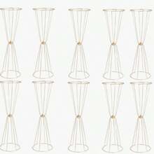 2/4/6/10pcs Gold Vases, Elegant Gold Flower Stands, Wedding Table Centerpieces, Anniversary Party, Birthday Celebration, Family Gathering, Christmas And Halloween Decor, Wedding Aisle Flower Stands Artificial Flower Stand Products - Flower Stand - View 15
