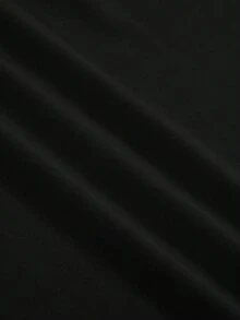 ROMWE Avant 女款性感度假風 3D 花朵裝飾 百搭百搭背心 - 黑色 - 查看 4