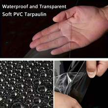 Heavy Duty Waterproof Transparent Tarp With Grommets, Ropes, Reinforced Edges, Tear-Resistant, UV-Resistant, Suitable For Greenhouse, Yard, Garden, Porch, Gazebo, Outdoor - multicolor - View 6