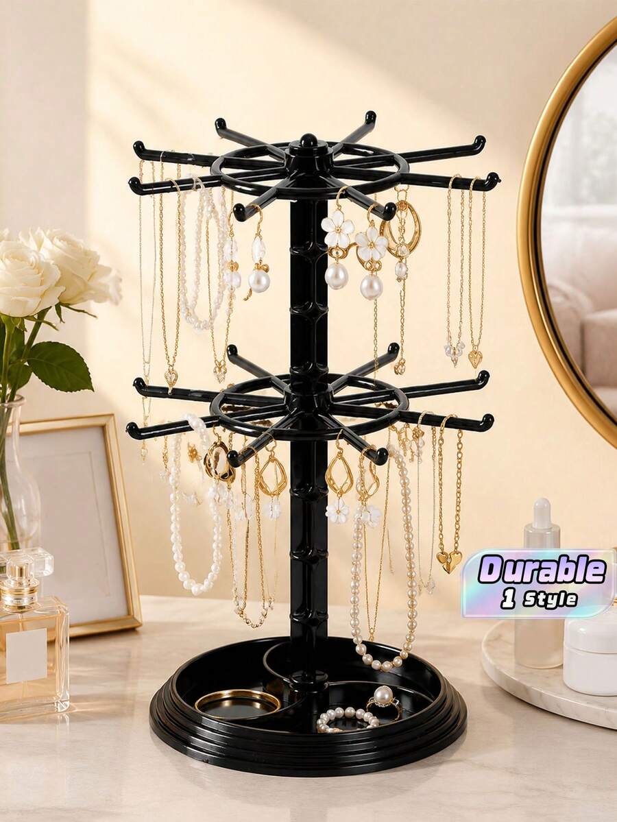 Keychain Hanger Trinkets And Pendants Display Rack Storage Rack Rotatable Rack Hair Ring Rope Desktop Finishing Holder,Home Decor ,Room Decor Gifts Birthday Graduation Back To School School Supplies - View 1