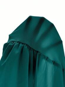 SHEIN Unity 女款素色百褶休閒日常夏季旅行洋裝 - 墨綠色 - 查看 7
