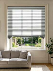1 Piece Of Strong Self-Adhesive Pleated Sunshade, Adjustable Sunshade Curtain, Roller Blind Design, Suitable For Windows, French Doors, Living Rooms, Kitchens, Bathrooms, Offices, Summer Sunshade - Multicolor - View 1