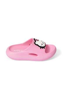 HELLO KITTY AND FRIENDS | SHEIN 可愛卡通粉色兒童EVA拖鞋，輕便舒適，適合幼兒與兒童，可用於室內、淋浴或戶外 - 藕粉色 - 查看 9