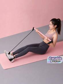 Multifunctional Adjustable Pilates Bar Resistance Band, Yoga Pull Rod, Body Shaping Fitness Bar, Resistance Trainer - multicolor - View 1