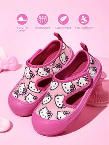 HELLO KITTY AND FRIENDS | SHEIN 一雙兒童包頭涼鞋，防撞趾頭設計，防滑耐磨透氣沙灘涼鞋 - 粉色 - 查看 1