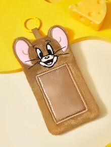 TOM & JERRY X SHEIN Dompet Kartu Kartun, Bentuk Lucu, Cocok Untuk Menyimpan Kartu Kecil Idou, Kartu Kerja, Kartu Transportasi, Dll., Desain Jendela PVC Transparan, Dapat Digantung di Tas - kucing dan tikus - View 2