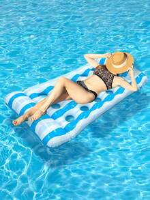 Oversized Inflatable Sunbathing Pool Lounge Chair Floating Bed-Four-In-One UV-Proof PVC Sunbathing Bed, Suitable For Adults, Summer Pool Parties, Lakes, Beaches (Blush Pink), Summer Relaxation | Summer Fun Floating Bed. - Multicolor - View 20
