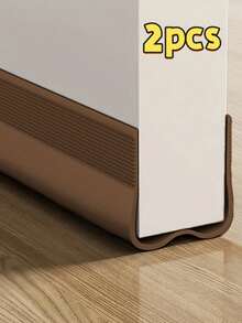 SHEIN 2pcs Adjustable Soft Rubber Door Draft Strips - Waterproof Windproof Noise-Reducing Insect-Proof Sealing Strips, Reusable Adhesive Door Bottom Protectors, Suitable For All Door Types, -Saving Soundproofing - 2pcs - View 13
