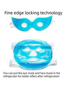 2Pcs/Set Face Cold Compress Ice Pack Eye Mask Face Mask, Gel Mask, Reusable Gel Mask, Cold/Hot Compress Mask For Daily Use, Gel Ice Pack Eye Mask, Relaxing Ice Compress Eye/Facial Mask - blue - View 5