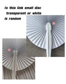 50pcs/30pcs/10pcs White Paper Fans, Foldable Handheld Ladies Fans, Heart Shape Wedding Decoration Folding Hand Fans For Bride Guests Church Party Favors Dance Birthday DIY - White - View 11