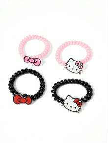 HELLO KITTY AND FRIENDS | SHEIN 連體髮圈套組 - 彩色 - 查看 5