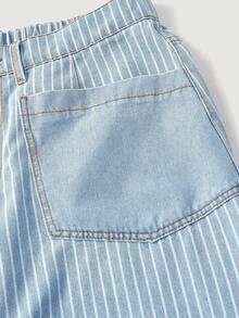 EMERY ROSE Plus Size Women's Pocket Design Light Blue Casual Loose Fit Denim Jeans Vacation Summer - Blue - View 10