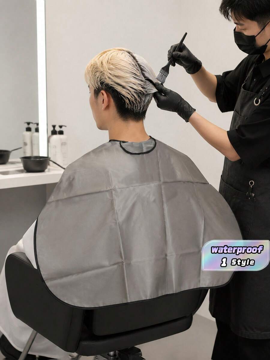 1 Buah Jubah Pewarna Rambut Aluminium Foil Tahan Air Ukuran Besar, Alat Rambut Serbaguna untuk Mewarnai, Mengeriting, dan Menata Rambut, Perlengkapan Wajib untuk Salon, Perjalanan, dan Kembali ke Sekolah - Satu ukuran cocok untuk semua. - View 1