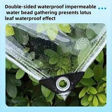Heavy Duty Waterproof Transparent Tarp With Grommets, Ropes, Reinforced Edges, Tear-Resistant, UV-Resistant, Suitable For Greenhouse, Yard, Garden, Porch, Gazebo, Outdoor - multicolor - View 3