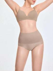 Nuvra Shaping High-Waisted Brief Shapewear Short Body Shaper Butt Lifter-Tummy Waist Control - Apricot - View 7
