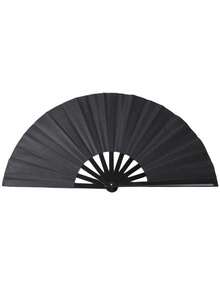 SHEIN 1Pc Solid Color Classical Tai Chi Kung Fu Fan, 13-Inch Plastic Ribs Tough And Durable, Smooth Opening Closing With Crisp Sound, Ideal For Dance Performance Tai Chi Practice, Multiple Colors Available Foldable Portable. - A - View 10
