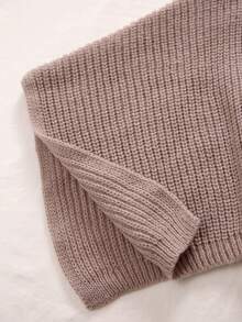 Sweetra Plus Size Shawl Sweater & Knitted Skirt Set Fall - Champagne - View 4