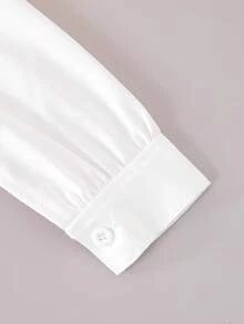 SHEIN 女童春秋復古學院風拉鍊連身裙，彼得潘領、3D荷葉邊裙襬、珍珠鈕扣，2合1長袖長裙附百褶設計，適合返校季，甜美可愛優雅淑女風，適用於學校、外出、旅行、拍照、日常穿著與派對 - 粉色 - 查看 10