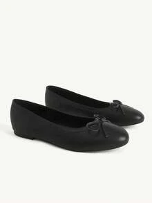CUCCOO CHICEST Four Seasons New Round Toe Bow Ballet Ladies Flat Shoes Mary Jane Black Commuter Soft Sole Shoes Fashion And Elegant Commuter - Black - View 2