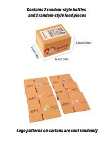 MINKOJA 1pc/2pcs Bộ đồ ăn & thức uống hộp chuyển phát nhanh mini, mô hình hộp carton mini mô phỏng, đồ trang trí cảnh nhà búp bê, đạo cụ đồ chơi lưu trữ đồ ăn nhẹ và thức uống thu nhỏ - Nhiều màu - Xem 9