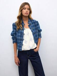 Nöista Top blanco de un hombro con estampado geométrico. Verano, otoño, casual, para salir, estilo resort. - Amarillo claro - Ver 2