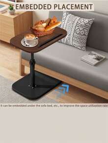 A Small Side Table With 360 ° Rotation And Adjustable Height. Easy To Assemble, Can Be Placed On A Sofa, Bedside, Or Used As A Coffee Table. Portable And Suitable For Indoor And Outdoor Use. - Multicolor - View 11