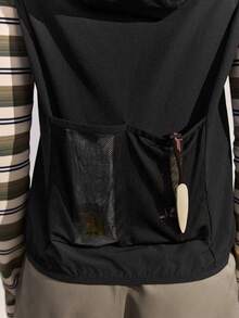 In My Nature Women's Hooded Casual Versatile Daily Outdoor Vest Jacket - Black - View 2