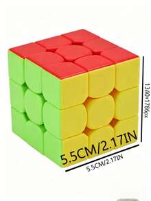 MINKOJA 1 Piece 3x3 Magic Cube, Children's Educational Toy, Entry-Level For Competition, Beginners, Kids And Students Gift - Multicolor - View 2