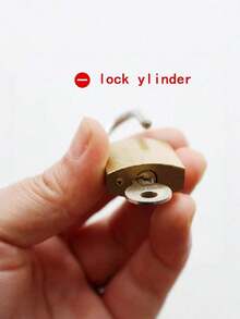 10pcs Mini Padlock, 25mm Wide Anti-Theft Lock, Suitable For Cabinets, Milk Cartons, Luggage, Dorm Lockers, Drawers - Each Lock Comes With 2 Keys - Gold - View 5