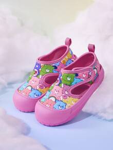 SHEIN X Care Bears 一雙兒童包頭涼鞋，防撞趾頭設計，防滑耐磨透氣沙灘涼鞋 - 玫紅色 - 查看 7