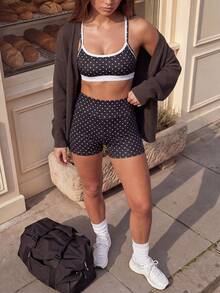 Eassivo Eassivo Women's Polka Dot Casual Versatile Daily Travel Sports Shorts - Multicolor - View 6