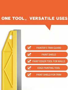 Professional 12-Inch Paint Guard Made Of Metal & Plastic For Paint Protection, Ergonomic Handle & Precision Edge Design - Heavy-Duty Wall Painting Tool For Trim Work, Wallpaper Trimming & Edge Finishing,Durable Edging Tool - multicolor - View 8