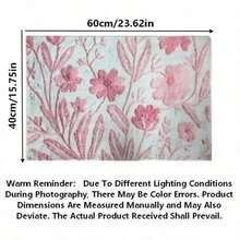 1-Piece Set Of Pink Floral Bathroom, Printed Carpet, Suitable For Home Decoration Kitchen And Bathroom Small Size 23.6 X 15.7 Inches Home Decoration Carpet - multicolor - View 10