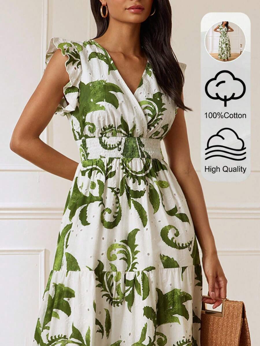 Lilora Vestido elegante de algodón puro para mujer, vestido versátil de moda de alta gama, adecuado para ir al trabajo, salidas casuales diarias, reuniones, citas, fiestas, ocio, salidas, vacaciones, verano, viajes de vacaciones - Multicolor - Ver 1