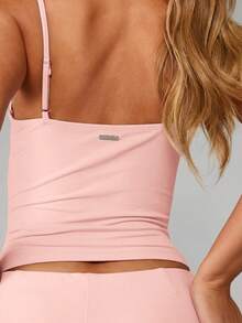 MISSGUIDED 束胸吊带背心，长款廓形，可调节肩带，适合休闲穿搭叠穿 - 粉色 - 查看 6