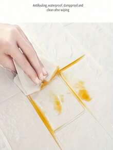 1 Roll Of Tile Wall Sticker - Easy To Paste And Peel, Can Be Freely Cut - Suitable For Decorating Kitchen, Living Room, Bathroom, Corridor, Fashionable Home Decor Rama Decoration Rama, Renovation Stickers Peel Wall Panels, Wall Paper - White - View 6