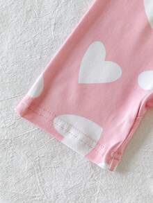 SHEIN 女嬰夏季甜美淑女風針織細肩帶修身連身褲3件套 - 粉色 - 查看 7